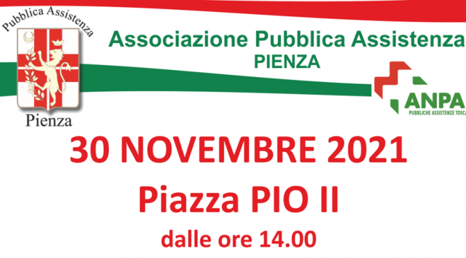 30 NOVEMBRE 2021  Piazza PIO II  dalle ore 14.00