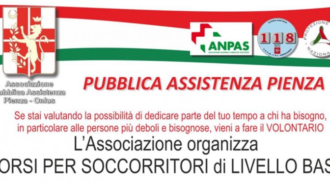 ORGANIZZAZIONE CORSO PER SOCCORITORE DI LIVELLO BASE