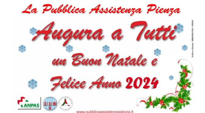 AUGURI DI BUONE FESTE E FELICE 2024